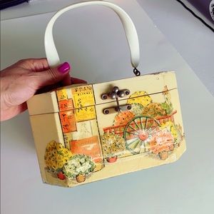 Vintage 1950-1960’s Annie Laurie decoupage bag.